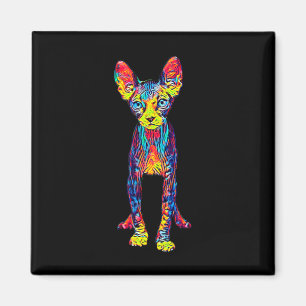 Cat Sphynx Funny Cat Lover Gifts För manar Magnet