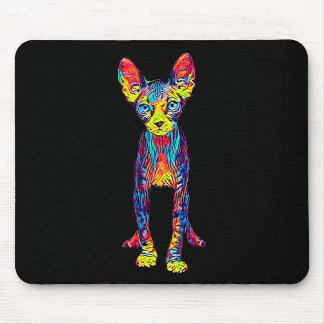 Cat Sphynx Funny Cat Lover Gifts För manar Musmatta (Framsidan)