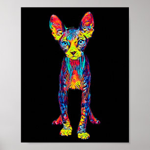 Cat Sphynx Funny Cat Lover Gifts För manar Poster