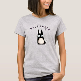 cat + spider + Halloween, personalized T Shirt