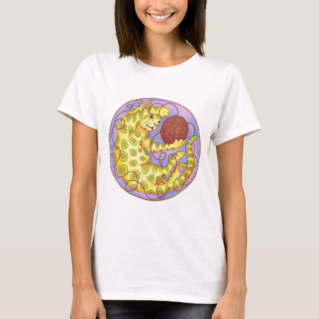 CAT-spjäll med garn T-shirt (Framsida)