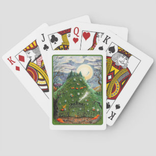 CAT SPÖKEN I NINA LIVES CMETERY, SPOOKY FOLK ART CASINOKORT
