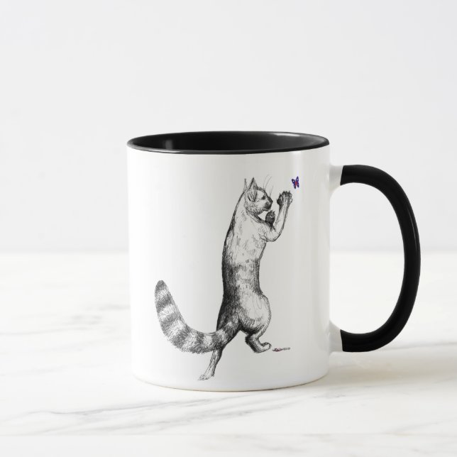 Cat Springing Mugg (Höger)
