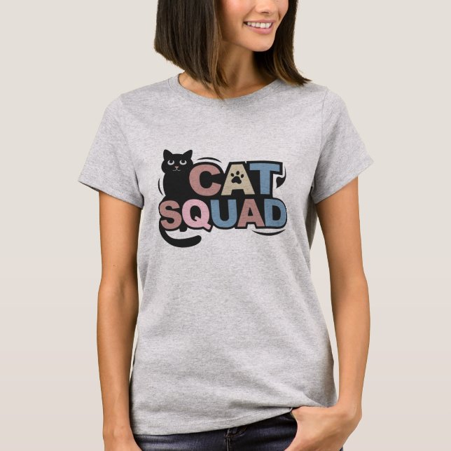 Cat Squad Lover T Shirt (Framsida)