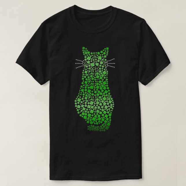 Cat St Patricks Cattys Catricks Day Flickor Sh T Shirt (Design framsida)