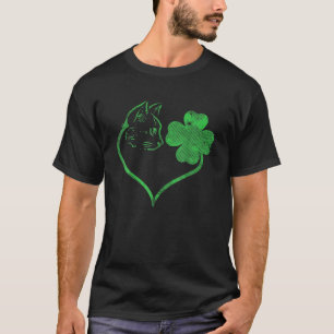Cat St Patricks Cattys Catricks Day Flickor Sh T Shirt