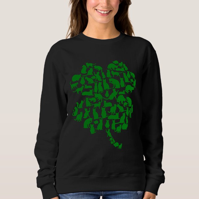 Cat St Patricks Cattys Catricks Day Girls Women Sh T Shirt (Framsida)