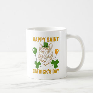Cat St. Patrick's Day for Cat Lover Kaffemugg