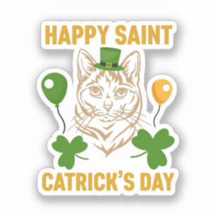 Cat St. Patrick's Day for Cat Lover Klistermärken