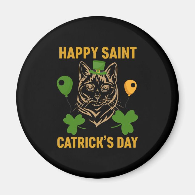Cat St. Patrick's Day for Cat Lover Magnet (Framsidan)