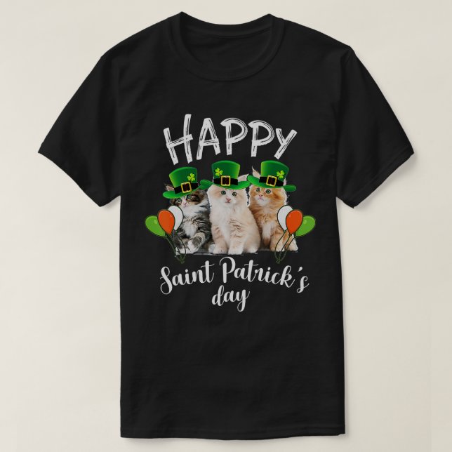 Cat St patricks day Kattunge Kitten Sunglasses Sha T Shirt (Design framsida)