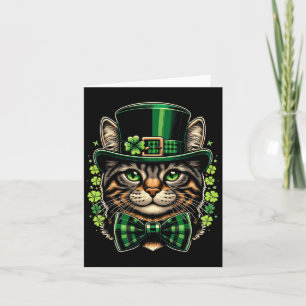 Cat St patricks day Manar Women Kids Lycklig St Cd Kort