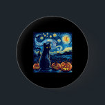 Cat Starry Night Van Gogh Cat för Cat Lover Cat Da Knapp<br><div class="desc">Cat Starry Night Van Gogh Cat för Cat Lover Cat Pappa Cat Mamma</div>