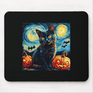Cat Starry Night Van Gogh Cat Lover Pumpkins Fladd Musmatta