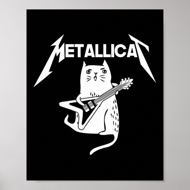 Cat Sten Band Guitar Roligt julgåva Poster (Framsidan)