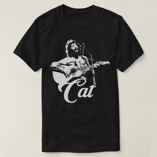 Cat Stevens - Pochoir blanc T-shirt essentiel.png (Design framsida)