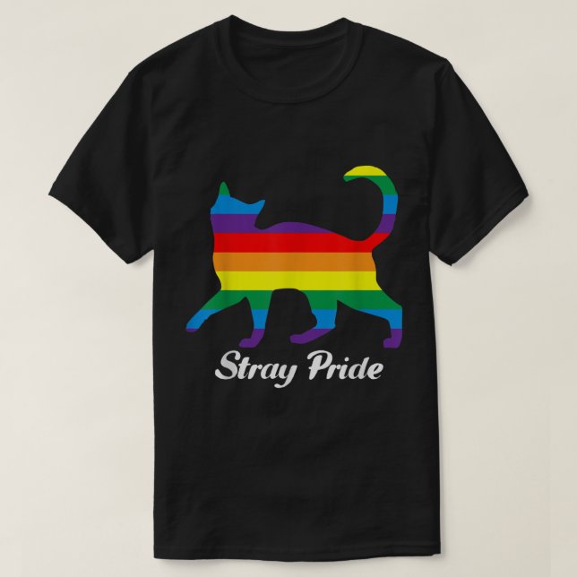 Cat Stray-Pride LGBT T Shirt (Design framsida)