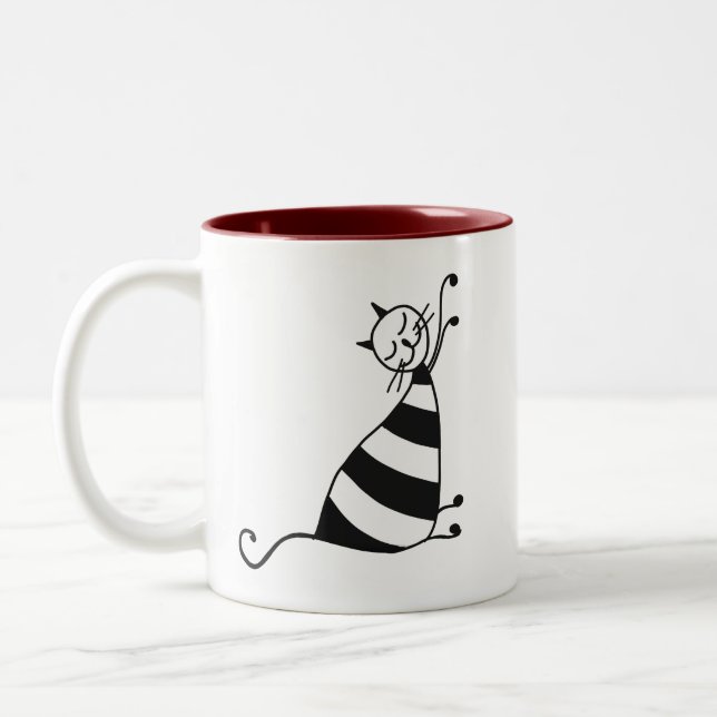 Cat Stretch - Mugg (Vänster)