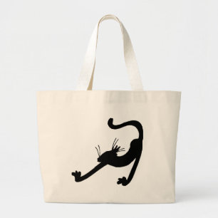 Cat Stretch Silhouette Jumbo Tygkasse