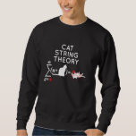 Cat String Teory Sarkastic Science Humor Funny Lång Ärmad Tröja<br><div class="desc">Cat String Teory Sarkastic Science Humor Funny</div>