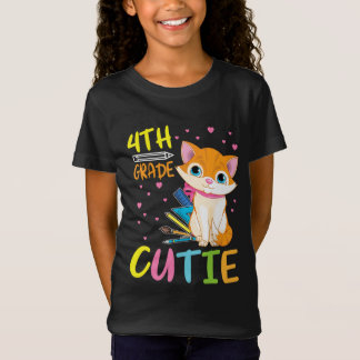 Cat Student Senior 4th Klass Cutie T Shirt