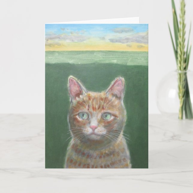 Cat Sunset Kort (Framsida)