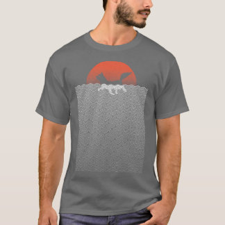 Cat Sunset Swimming Beach Summer by Tobe Fonseca T Shirt