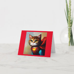 Cat Superhjälte Kort