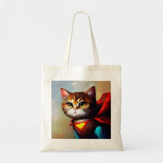 Cat Superhjälte Tygkasse (Framsidan)