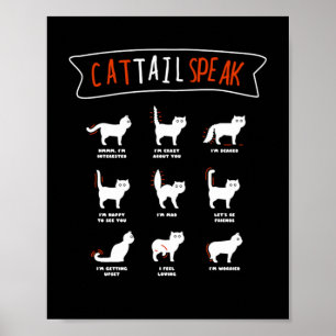 Cat Svan talar katt kitten Meow Animal Poster