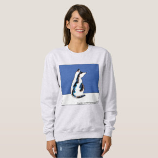 Cat Sweatshirt Blue T Shirt