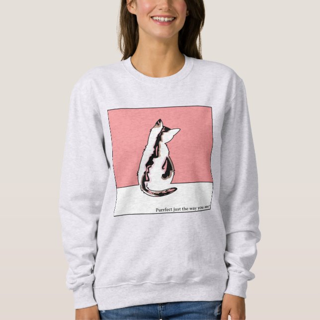 Cat Sweatshirt T Shirt (Framsida)
