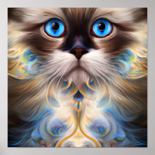 CAT Symmetriska egenskaper som är fokuserade på Ög Poster