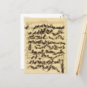 Cat Symphony av Moritz von Schwind Helg Vykort