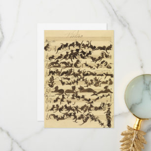 Cat Symphony av Moritz von Schwind Tack Kort