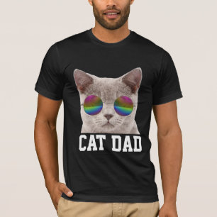 CAT T-FARTYG I PAPPA, KATTENVÄGAR, SUNGLASSER T SHIRT