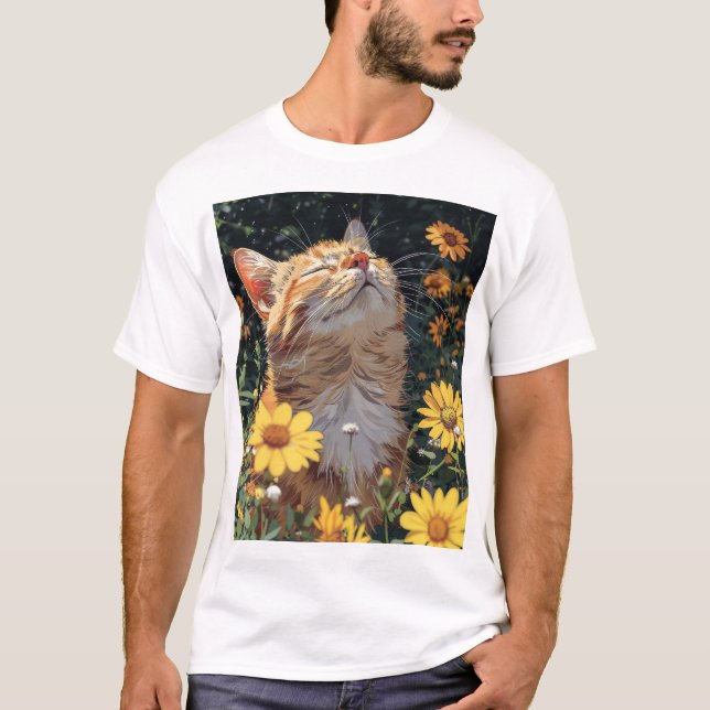 Cat T-Shirt Design Cute Anime Stil (Framsida)