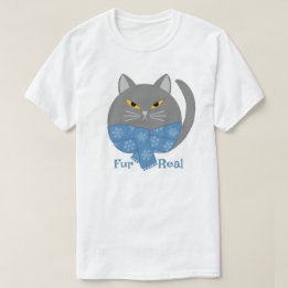 Cat T-shirt för katt för kutjuret "Päls Real"