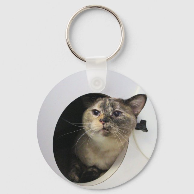 Cat T-Shirt Nyckelring (Framsida)