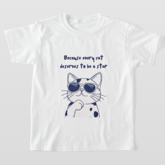 Cat T-shirt - varje katt förtjänar att bli en stjä