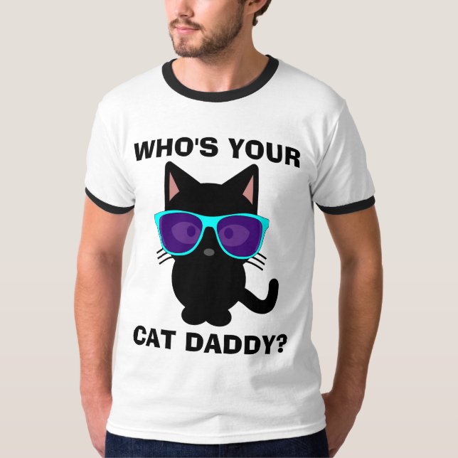 Cat T-tröjor, CAT-DADDY Tee Shirt (Framsida)