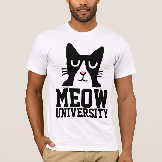 Cat T-tröjor, MEOW UNIVERSITETEN Tröja (Framsida)