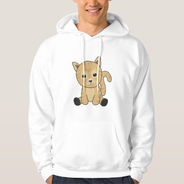 Cat Tabby Cute Cats Päls Nose Kittens Hoodie (Framsida)
