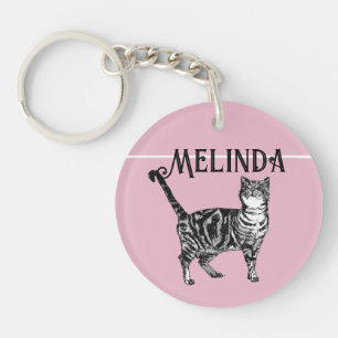 Cat Tabby Pastel Cats Kids Girls Ljusa rosa bricka