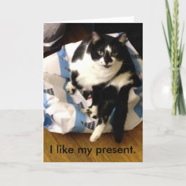 Cat Tack för mina Julklapp-kort Kort