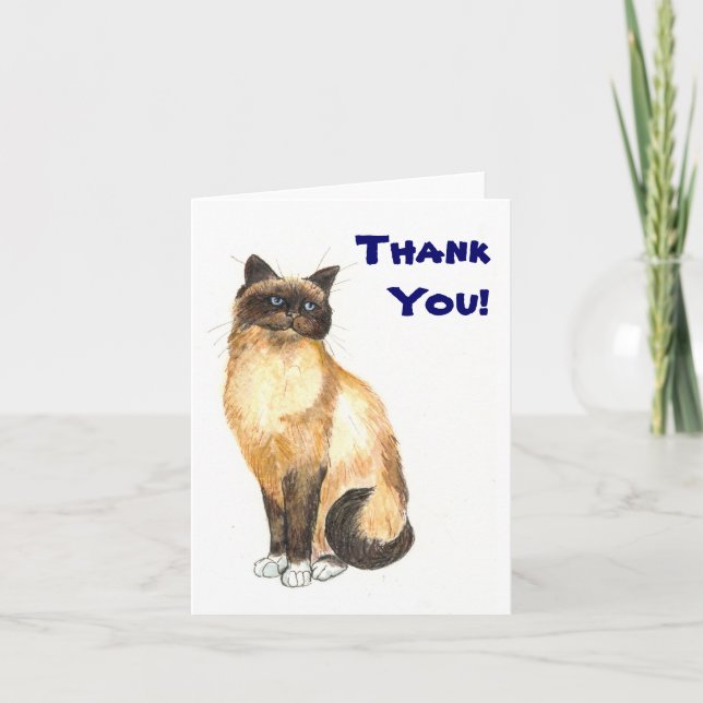 Cat 'Tack' Notecard Tack Kort (Framsida)