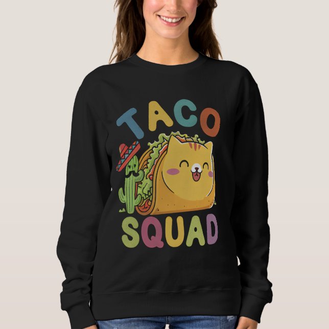 Cat Taco Squad Cinco De Mayo Mexican Party Fiesta  T Shirt (Framsida)