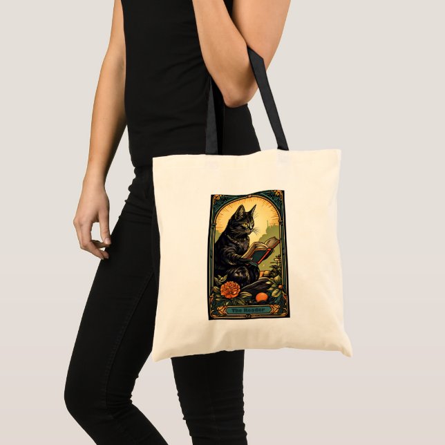 Cat Tarot-kort för läsarens utformning Tygkasse (Framsida (produkt))