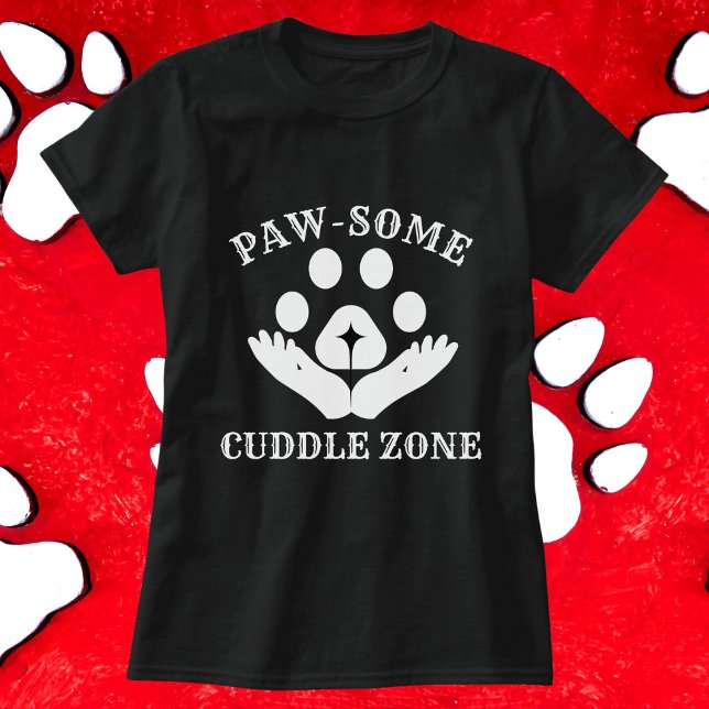 Cat Tass Cuddle Zon Funny Cute Modern Personlig T Shirt (Skapare uppladdad)