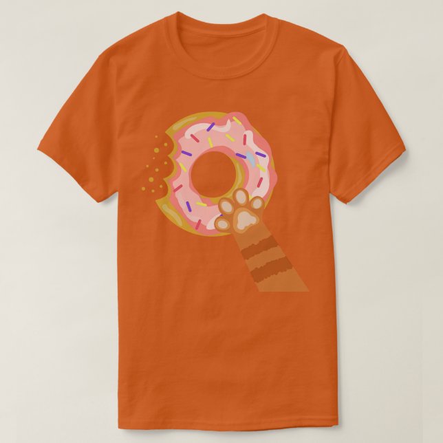 Cat Tass Grab Donut T Shirt (Design framsida)